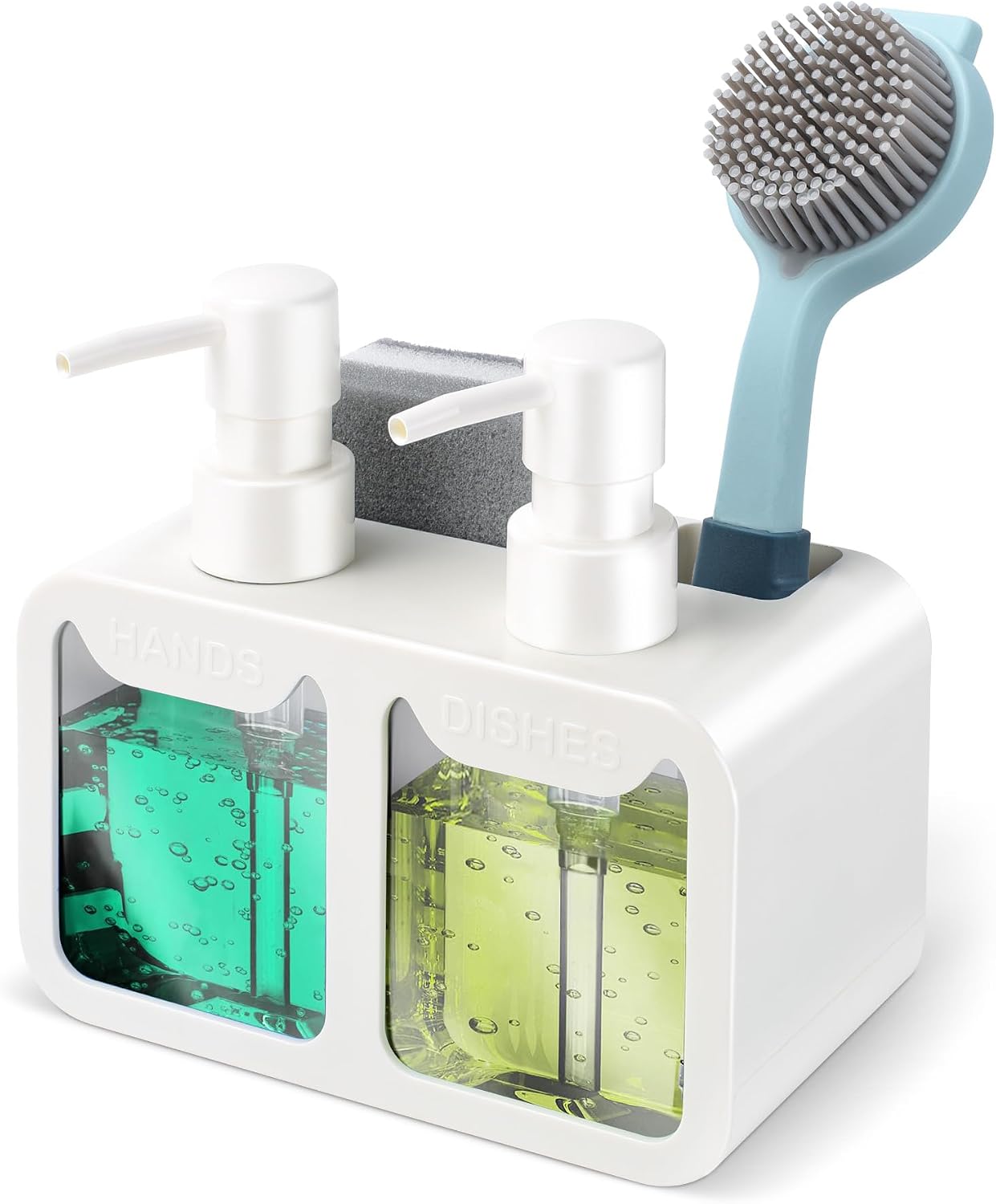 SINKORA™ 4-in-1 Dual Soap Dispenser Station