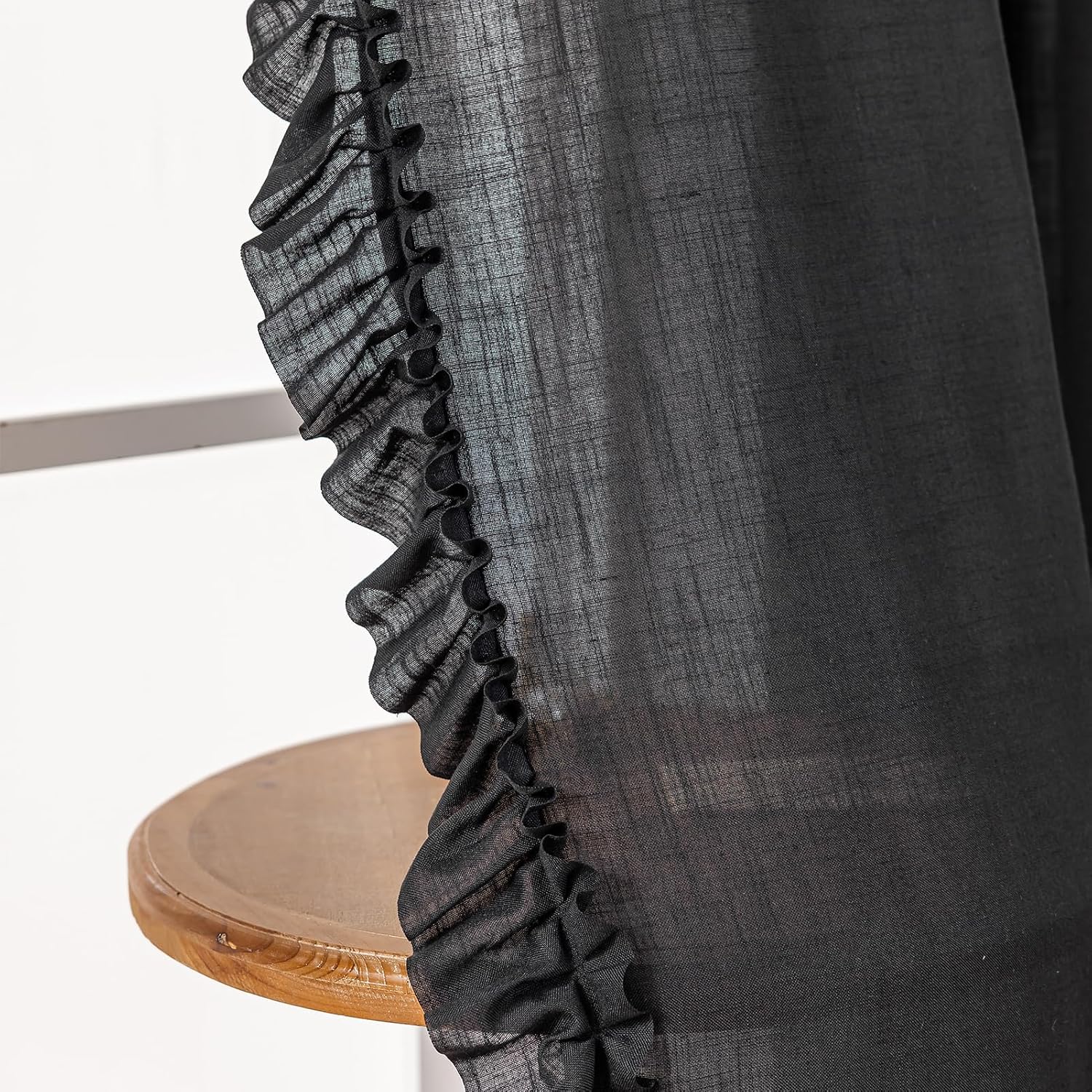 BELMORA™ Linen Ruffle Curtain Set